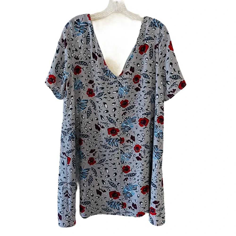 Glamorous Floral Button Up Tunic Dress 16 - Picture 6 of 7